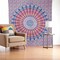 Homeroots 92" X 84" Orange Purple And Blue Mandala Cotton Hanging Tapestry 397421 - alternate 5