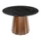 Homeroots 48" Black and Brown Marble and Solid Wood Pedestal Base Round Top Dining Table 572218 - alternate 8