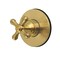 Kingston Brass Single-Handle Six-Way Diverter Valve with Round Trim Kit, Brushed Brass KS4037AX - alternate 1
