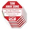 Signmission Tow Away Zone Unauthorized Vehicles, 4 inch X 4 inch, Vinyl Decal, 5PK OC-D-5PACK-4-322 - alternate 1