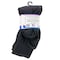 Railroad Sock King Size Quarter Sport Socks, Black, 2PK 1568K BK - alternate 6
