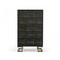 Homeroots 28" Grey Manufactured Wood + Solid Wood Stainless Steel Five Drawer Chest 491546 - alternate 1