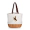 Picnic Time Family Of Brands NCAA Wyoming Cowboys Coronado Canvas and Willow Basket Tote - Picnic Bag 203-00-187-694-0 - alternate 1