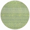 Homeroots 8' Lime Green And Ivory Round Chevron Washable Indoor Outdoor Area Rug 612276 - alternate 8