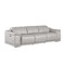 Homeroots 107" Light Gray Top Grain Leather Reclining USB Sofa 643713 - alternate 7