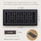 Sierra Grates 4 in. H X 10 in. W Powder Coat Steel, Textured Black Floor Register MTR410-BLK - alternate 4