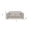 Homeroots 71in Dark Gray and Silver Italian Leather Loveseat 720480 - alternate 10