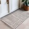 World Rug Gallery Distressed Bohemian Stripes Washable Non Slip Area Rug 2 ft x 3 ft Beige WR76BEIGE2X3 - alternate 1