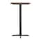 Flash Furniture 30" x 24" Tabletop, Seamless Surface Technology, Dark Brown with 22x22 Black Bar Height X-Base ST-REC2430-WBR-T2222B-GG - alternate 9