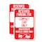 Signmission Reserved Parking for Compact Car Only Unauthorized Vehi, 18'' X 24'', Heavy Gauge Aluminum, 2PK A-1824-2PACK-23122 - alternate 1