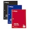 C-Line Products Notebook, 3-Subject, Wide Ruled, 120 Sheets, Assorted Colors, 3PK 22046 - alternate 1