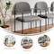 Flash Furniture Tiffany Comfort Gray Vinyl Stackable Steel Side Reception Chair with Arms BT-516-1-GRY-VINYL-GG - alternate 10