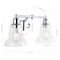 Jonathan Y Manhattan Vintage 18.5 in. 2-Light Metal/Glass Industrial Rustic LED Vanity, Chrome JYL3545B - alternate 11