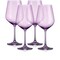 Homeroots Set of Four Purple Crystal Balloon Bowl Stemmed Red Wine Glass 485156 - alternate 1