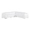 Homeroots White Italian Leather Power Reclining L Shaped Five Piece Corner Sectional 544993 - alternate 1