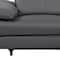 Homeroots 77in Dark Gray and Black Italian Leather Power Reclining Loveseat 720500 - alternate 9