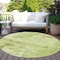 Homeroots 8' Lime Green And Ivory Round Abstract Washable Indoor Outdoor Area Rug 602715 - alternate 9
