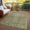 Homeroots 5' X 8' Olive Green Oriental Washable Indoor Outdoor Area Rug 607567 - alternate 9
