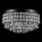 Jonathan Y Meredith 14.5" 3-Light Crystal Drops/Metal LED Flush Mount, Black JYL6142A - alternate 12