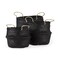 Homeroots Set of Three Black Wicker Basket, 3PK 392162 - alternate 1