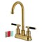 Kingston Brass Double-Handle 4" Centerset Bar Faucet, Brushed Brass KB8497CKL - alternate 1