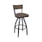 Bfm Seating Bristol Swivel Barstool - Grade 4 Upholstered Seat & Back - Steel Frame - Sand Black Finish 4301SSTT020-SB - alternate 1