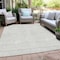 Homeroots 9' X 12' Silver And Gray Geometric Washable Indoor Outdoor Area Rug 594507 - alternate 9