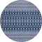 Homeroots 8' Navy Blue And Denim Blue Round Tribal Washable Indoor Outdoor Area Rug 582574 - alternate 9