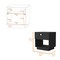 Homeroots 20" Black Wood One Drawer Nightstand with Integrated Tech 518174 - alternate 5