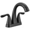 Delta Arvo Two Handle Centerset Pull-Down Bathroom Faucet Matte Black 25840LF-BLPD - alternate 1