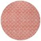 Homeroots 8' Salmon And Ivory Round Geometric Washable Indoor Outdoor Area Rug 596203 - alternate 7