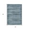 Homeroots 10' X 14' Artichoke Green And Blue Striped Washable Indoor Outdoor Area Rug 631472 - alternate 9