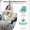 Yssoa Simple Deluxe Armless Office Desk Chair, Modern Cute Swivel Vanity Chair Comfy Home Office Chairs w 3A88HKCHAIROFFICEGRN01 - alternate 7