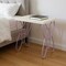 Homeroots 22" Lilac Steel and Wood Nightstand 285578 - alternate 4