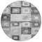 Homeroots 8' Gray And Charcoal Round Geometric Washable Indoor Outdoor Area Rug 605039 - alternate 8