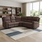 Homeroots Brown Polyester Blend Reclining U Shaped Three Piece Corner Sectional 366240 - alternate 5