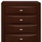 Homeroots 32" Espresso Solid Wood Five Drawer Chest 374165 - alternate 7