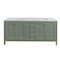 James Martin Vanities Chicago 72 in. Double Vanity, Smokey Celadon, w/ 3 CM Carrara Marble Top 503-V72-SC-3CAR - alternate 6