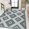 Jonathan Y Lior Geometric Moroccan Diamond Turquoise/Cream 3 ft. x 5 ft. Indoor/Outdoor Area Rug TSN202E-3 - alternate 8