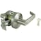 Prosource Storeroom Lever, Lever Handle, Stainless Steel, Commercial, 2 Grade, SC1 Keyway, 2-3/4 in Backset Y365CV-PS - alternate 1