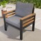 Homeroots Three Piece Outdoor Gray Metal Sofa Seating Group with Gray Cushions 625703 - alternate 6