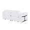 Homeroots 73in White and Black Italian Leather Power Reclining Loveseat 720489 - alternate 10