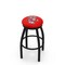 Holland Bar Stool Co 36" Blk Wrinkle Wisconsin "Badger" Swivel Bar Stool, Accent Ring L8B2B36WI-Bdg - alternate 1