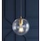 Jonathan Y Bleecker 7.75" Metal/Glass Globe LED Pendant, Clear/Brass JYL9528C - alternate 13