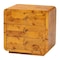 Bali & Pari Netra Modern and Contemporary Natural Real Burl Wood 3-Drawer Nightstand 253-13972-ZORO - alternate 1