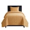 Lavish Home 2-Piece Twin Quilt Set Twin Bedspread and Pillow Sham with Embossed Diamond Pattern, Yellow 66-001-TY - alternate 10