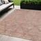 Homeroots 5' X 8' Pink And Brown Moroccan Washable Indoor Outdoor Area Rug 605134 - alternate 1
