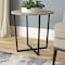 Homeroots 20" Black And Gray Wood And Steel Round End Table 544237 - alternate 8