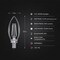 Feit Electric Feit White B10 E12 (Candelabra) Filament LED Bulb Daylight 60 Watt Equivalence 2 pk BPCTC60950WFIL2 - alternate 8