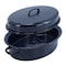 Oster Castillo 17.7 x 13.8 Inch Enamel on Steel Roaster Pan with Lid in Navy Blue 143748.02 - alternate 5